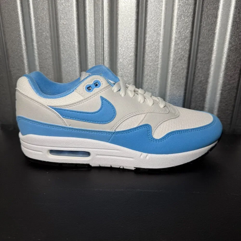 Nike Air Max 1 White University Blue UNC Retro Sneakers FD9082-103 Mens Size 8
